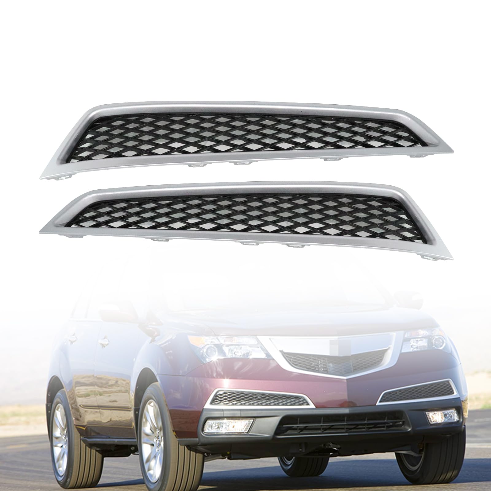 Front Bumper Lower Grille & Trim Left And Right Side